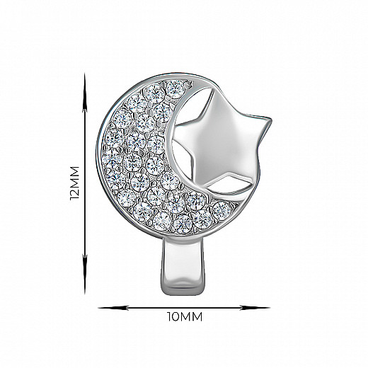 Серьги из серебра с фианитами 1EA91753-E/12/1 №2