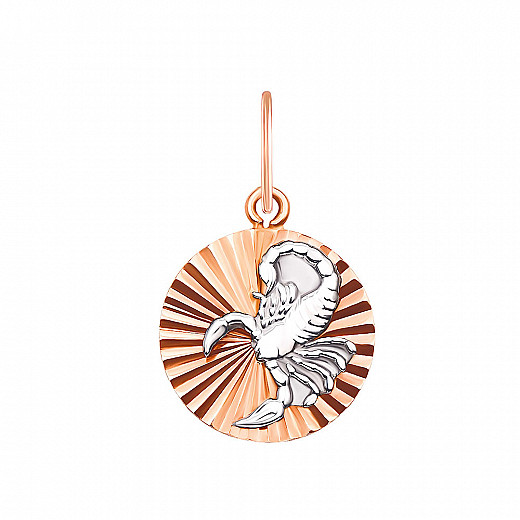 Підвіска-зодіак з червоного золота 30507/ск