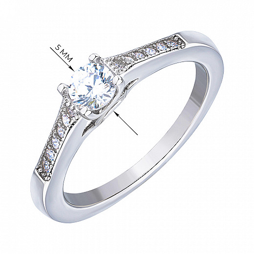 Кольцо из серебра с фианитами 2R16842-R/12/1 №3