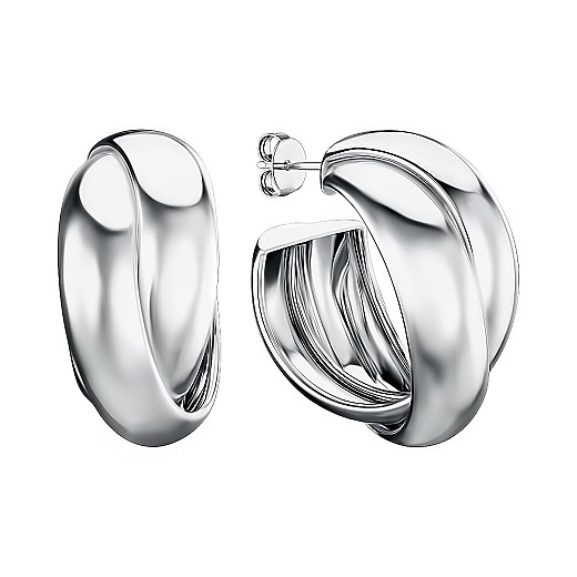 Серьги-кольца из серебра OF032-0046-E/12