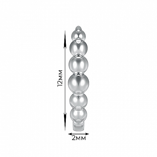 Серьги-кольца из серебра B01522-E/12 №2