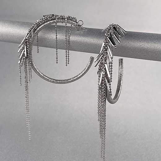 Серьги-кольца из серебра OCFXD000094-E/12 №5