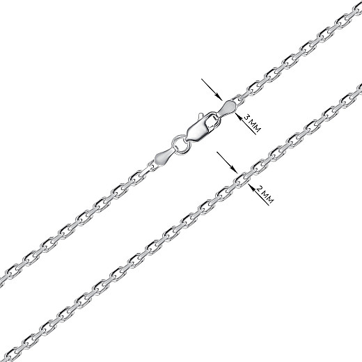 Ланцюг з срібла  19 FORZ 4L-L/12 №3