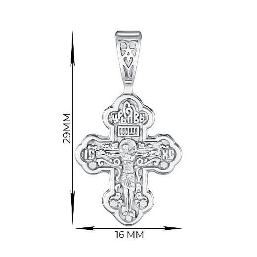 Хрестик з срібла  с31470 №4