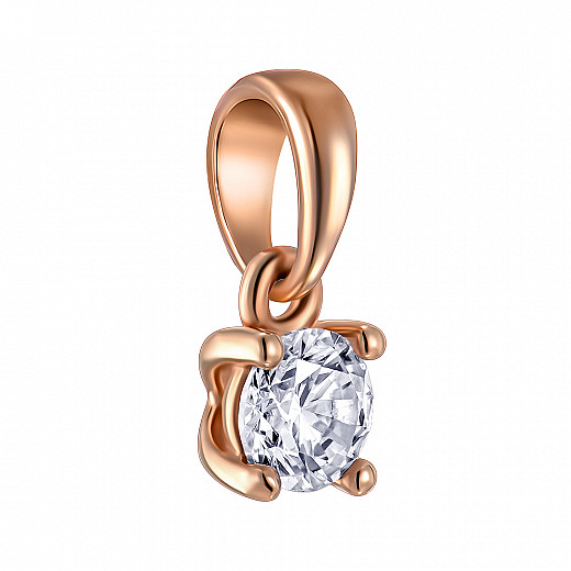Підвіска з червоного золота з фіанітом S Zirconia 31288/SW №2