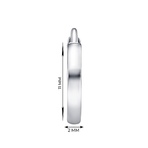 Серьги из серебра в форме сердечек ISA0506-E/12 №2