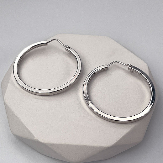Серьги-кольца из серебра OF032-0014-E/12 №4