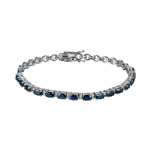 Браслет із білого золота з діамантами та сапфірами 560063/02/1/8086