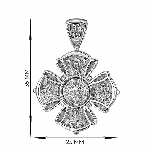 Хрестик зі срібла "Чотири Ангела"  31911/12/1 №4