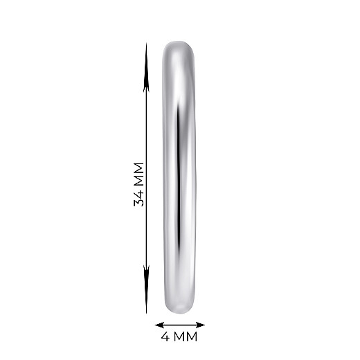 Серьги-кольца из серебра ORT_9185-E/12 №2