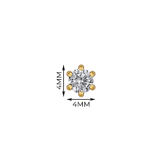 Сережки-трансформери зі срібла в жовтій позолоті з фіанітами JB00239-E/20/1 №4