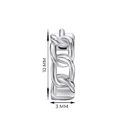 Серьги-кольца из серебра B04663-E/12 №2