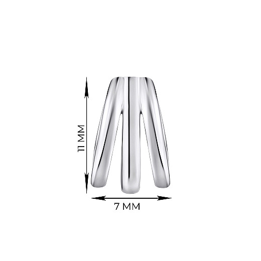Серьги-кольца из серебра AE03392-E/12 №2