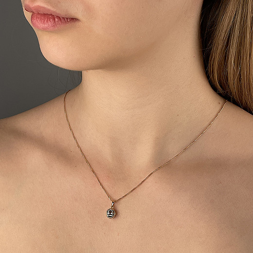 Підвіска-зодіак Терези з червоного золота з раухтопазом 550121-7/01/1/5354 №4