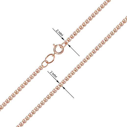 Ланцюжок з червоного золота  P-66937-1.5-5-L/01 №3