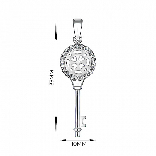 Підвіска зі срібла з фіанітом s zirconia 35191/12/1/933 №3
