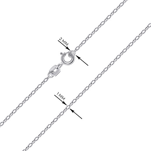 Ланцюг зі срібла  DROP OVAL-L/12 №3