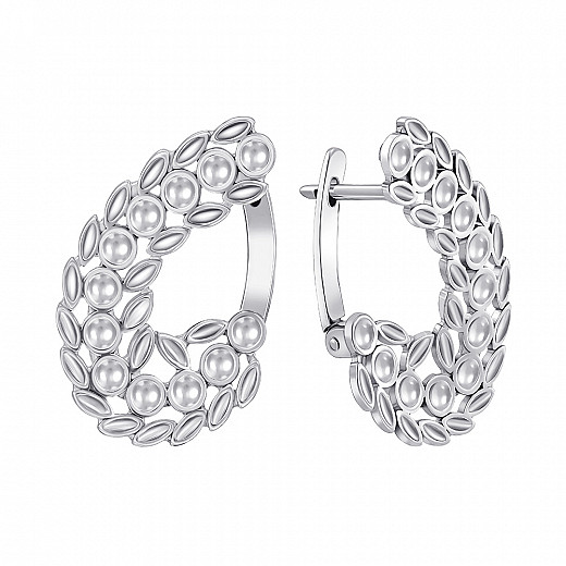 Серьги из серебра 40569/12/1