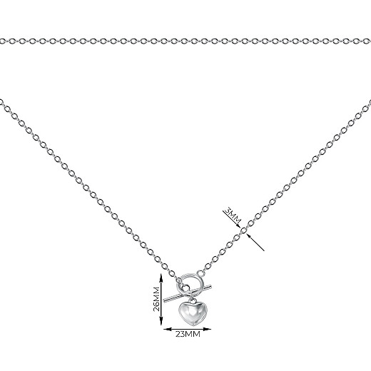 Кольє з срібла  DY190028-S-W-NA-K/12 №3