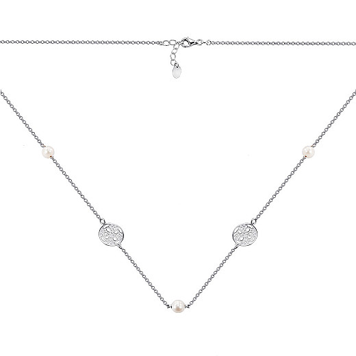 Колье из серебра с жемчугом PR0020_NC2994-K/12/708