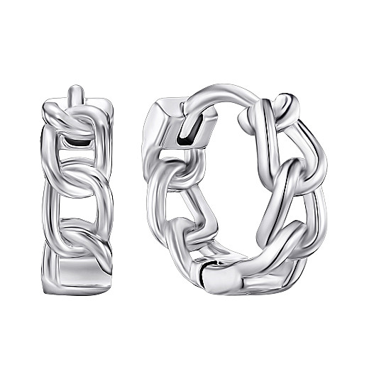 Серьги-кольца из серебра B04663-E/12