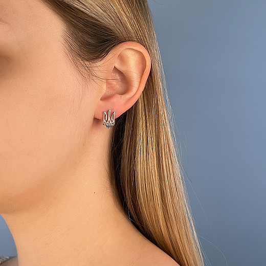 Сережки з срібла Тризуб С2/275 №3