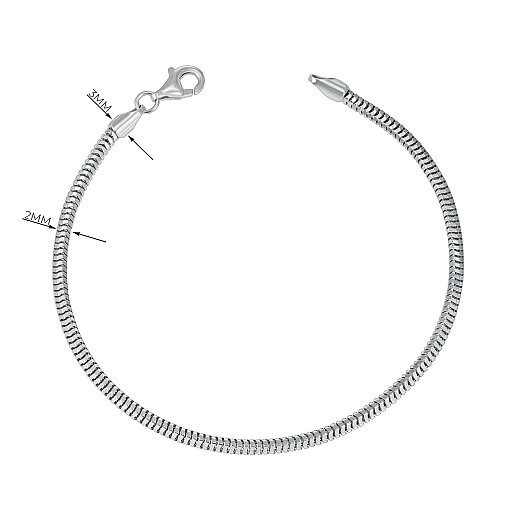 Браслет з срібла  CCT 24D Rod-B/12 №2