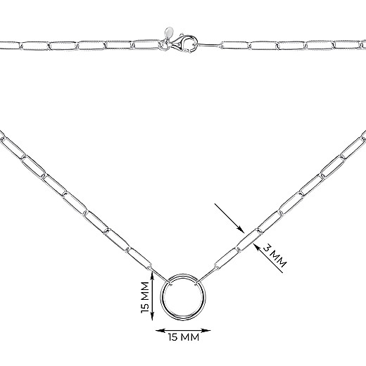 Колье из серебра CFAXD000158-K/12 №3