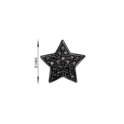 One earring made of red gold with cubic zirconia 21805-0/01/1/526 №3