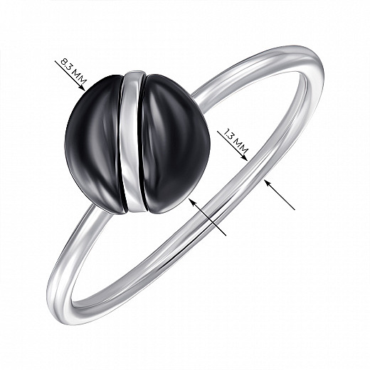 Каблучка зі срібла та кераміки SR2905-B-R/12 №3
