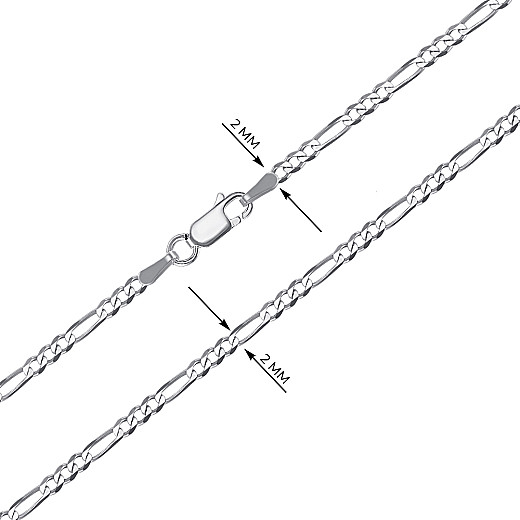 Ланцюг з срібла  073 S. FLAT-L/12 №3