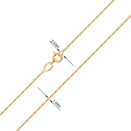 Ланцюг з червоного золота 66101 №3