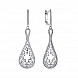 Серьги из серебра с фианитами 2E12577-E/12/1