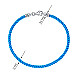 Браслет из серебра с текстилем SGrit2mm Blue BR №3