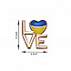 Сережки-пусети Love Ukraine з червоного золота з жовто-блакитною емаллю 23240/01/0/1158 №2
