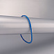 Браслет из серебра с текстилем SGrit2mm Blue BR №4