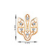 Сережки-пусети з червоного золота з фіанітами 27071-1/01/1/13 №2