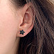 One earring made of red gold with cubic zirconia 21805-0/01/1/526 №4