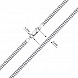 Ланцюг з срібла  RMB 050 Rod-L/12 №3