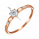 Каблучка з червоного золота з фіанітами s zirconia 13375/01/0/2134 №3