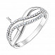 Каблучка зі срібла з фіанітами 00998/12/1/1 №3