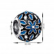 Срібний шарм з квітами та емаллю 35136/12/1/1632 №2