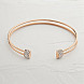 Жорсткий браслет із комбінованого золота з фіанітами 7287/01/1/43 №4