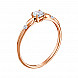 Каблучка з червоного золота з фіанітами s zirconia 13375/01/0/2134 №2