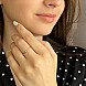 Розімкнуте кільце з червоного золота із фіанітами 13255/01/0/3 №5