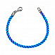Браслет зі срібла з шовком блакитного кольору SGrit3mm Blue BR ROD
