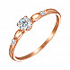 Каблучка з червоного золота з фіанітами s zirconia 13375/01/0/2134