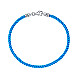 Браслет из серебра с текстилем SGrit2mm Blue BR