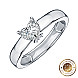Каблучка з білого золота з лабораторним діамантом у формі серця 500022-L/02/1/12005