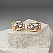 Сережки з комбінованого золота  23735/01/1 №4